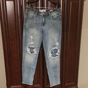 Vintage America Light Blue Distressed Boyfriend Jeans